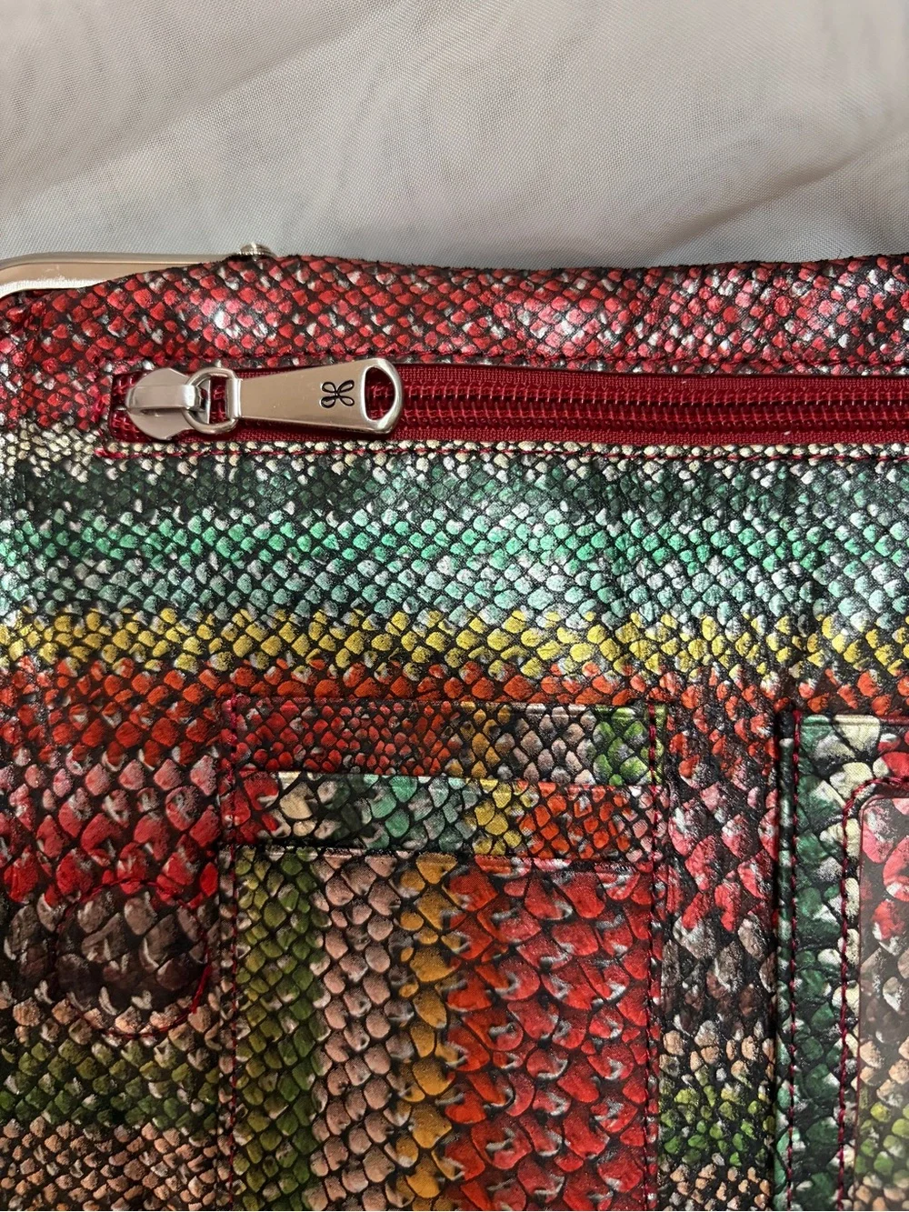 HOBO Lauren Clutch Wallet Multicolor Metallic Genuine Leather